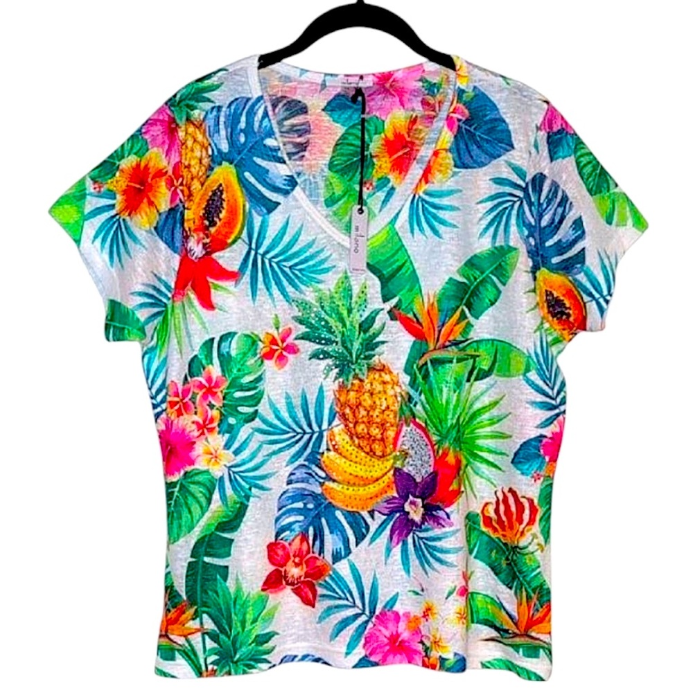 Milano Tropical Floral Print T-Shirt